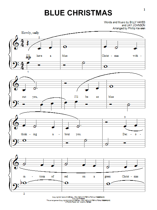 Product gallery: Page 1 of 1 Blue Christmas (arr. Phillip Keveren), Elvis Presley
