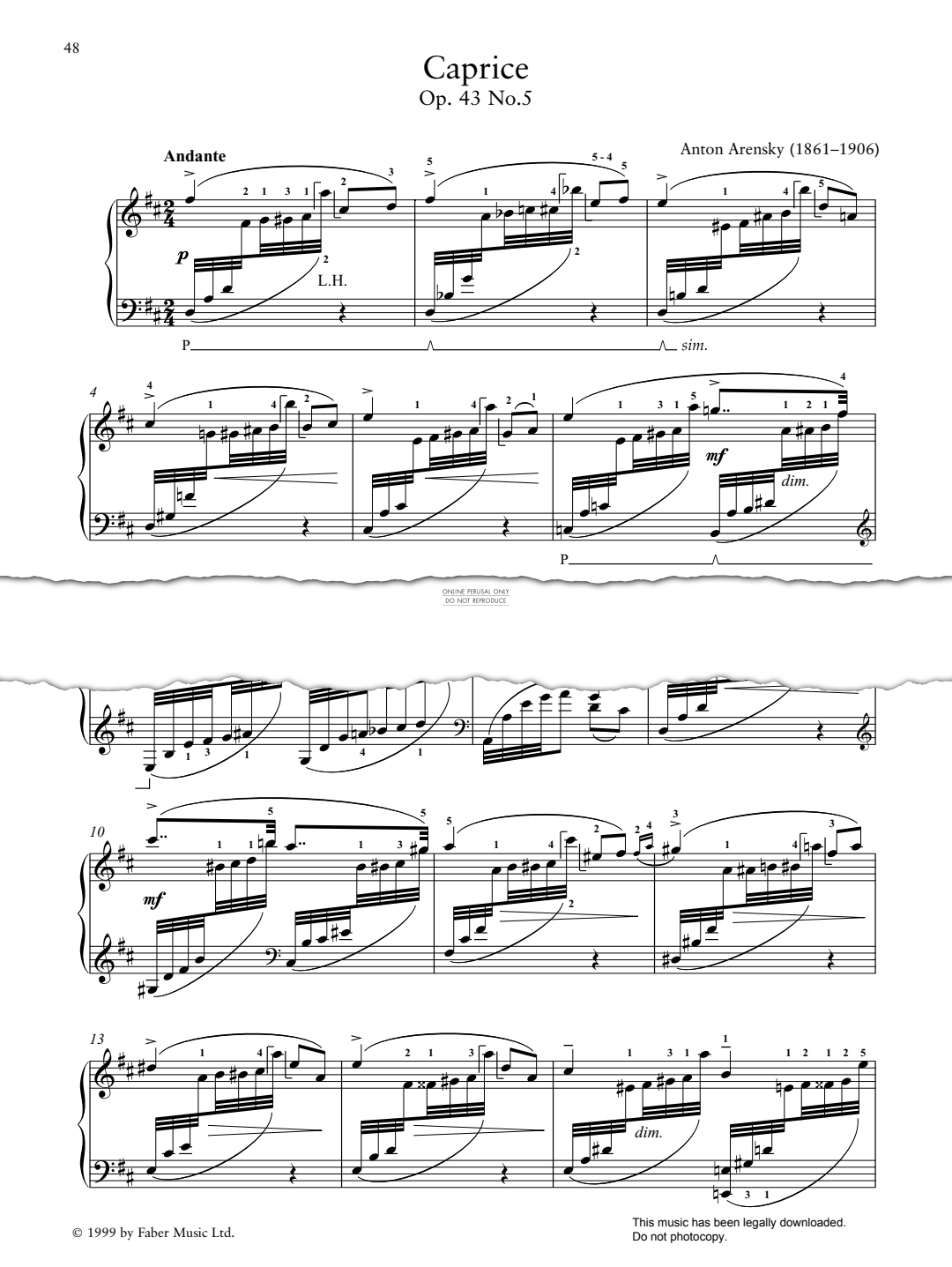 Produktbild zu: Caprice Op.43, No.5
