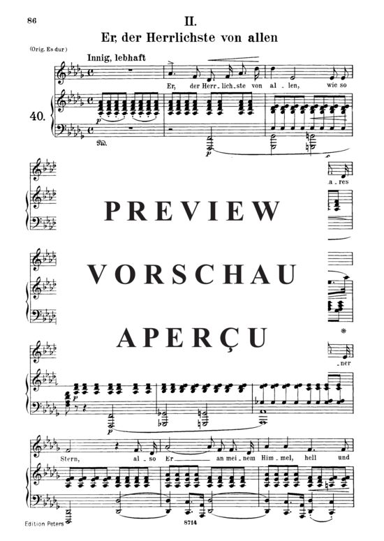 Product gallery: Page 2 of 5 Er, der Herrlichste von allen, Op.42 No.2, , Medium Voice and Piano
