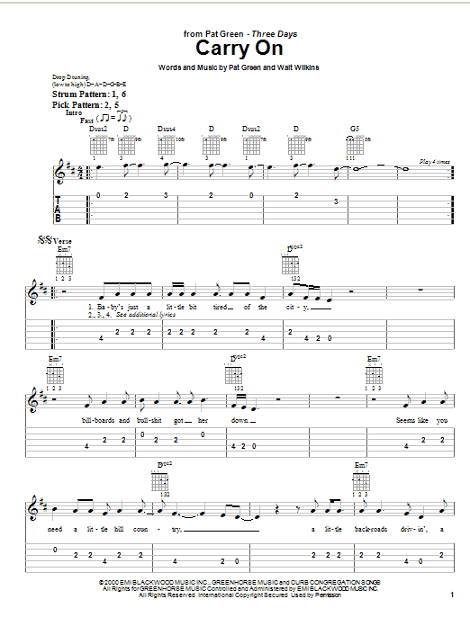 Product gallery: Page 1 of 1 Carry On, Pat Green