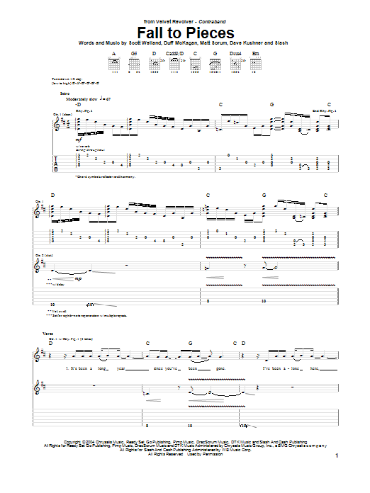 Produktgalerie: Seite 1 von 1 Fall To Pieces, Velvet Revolver, Gitarre