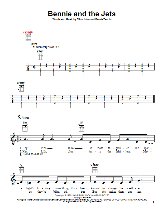 Product gallery: Page 1 of 1 Bennie And The Jets, Elton John