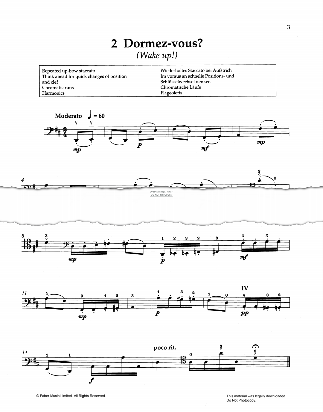 Produktgalerie: Seite 1 von 1 Dormez-vous?, Mary Cohen, Violoncello