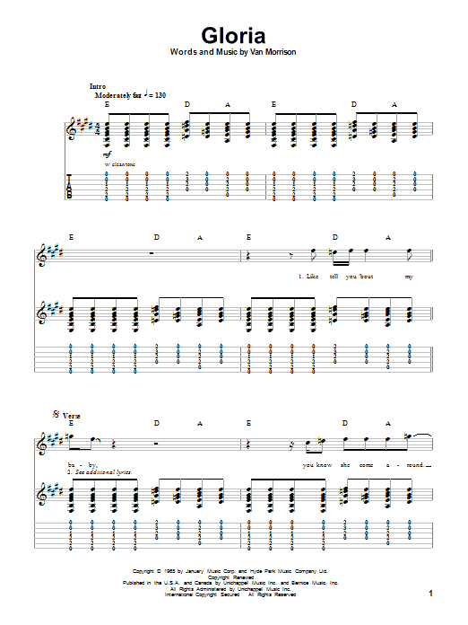Produktgalerie: Seite 1 von 1 Gloria, Them, Gitarre