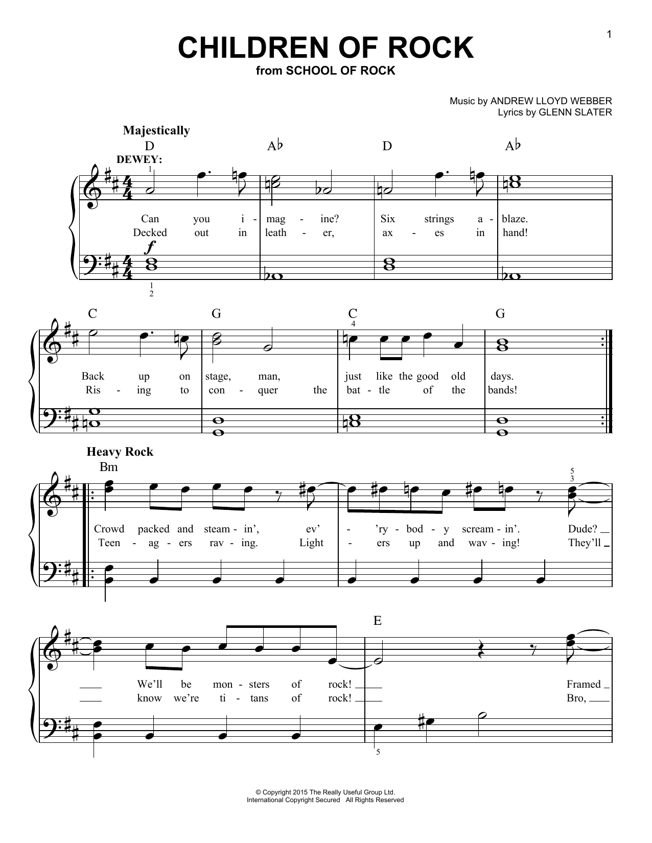 Produktbild zu: Children Of Rock (from School of Rock: The Musical)