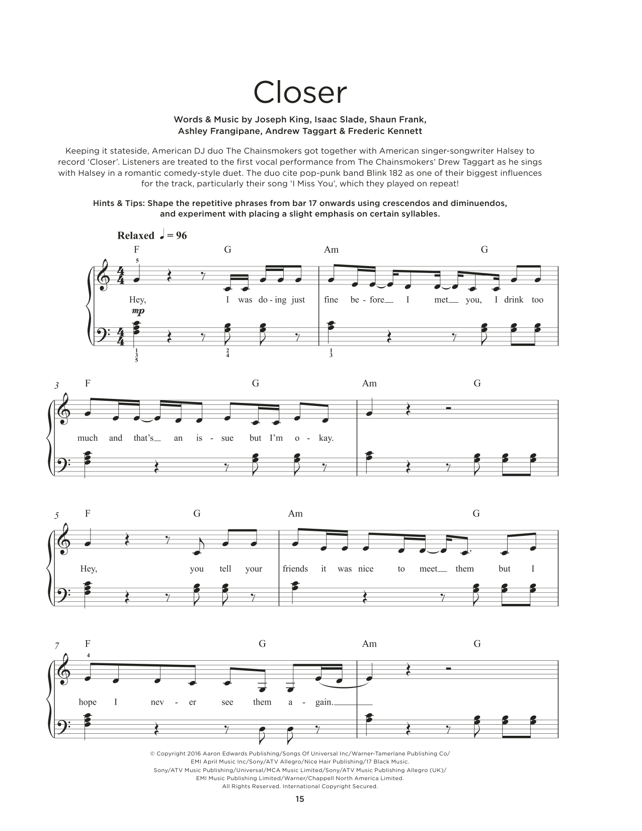 Product picture to: Closer (feat. Halsey)