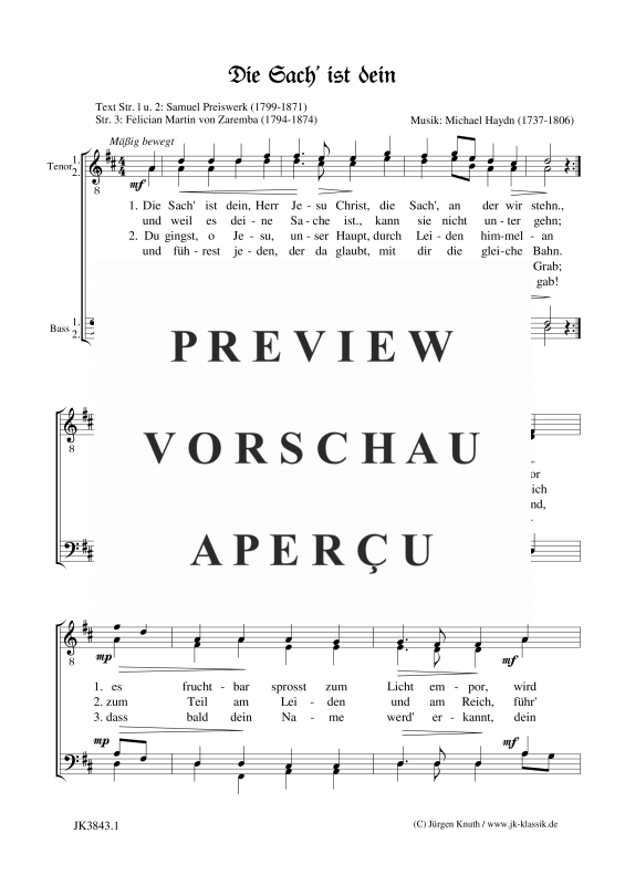 gallery: Die Sach´ ist dein, , (male choir)