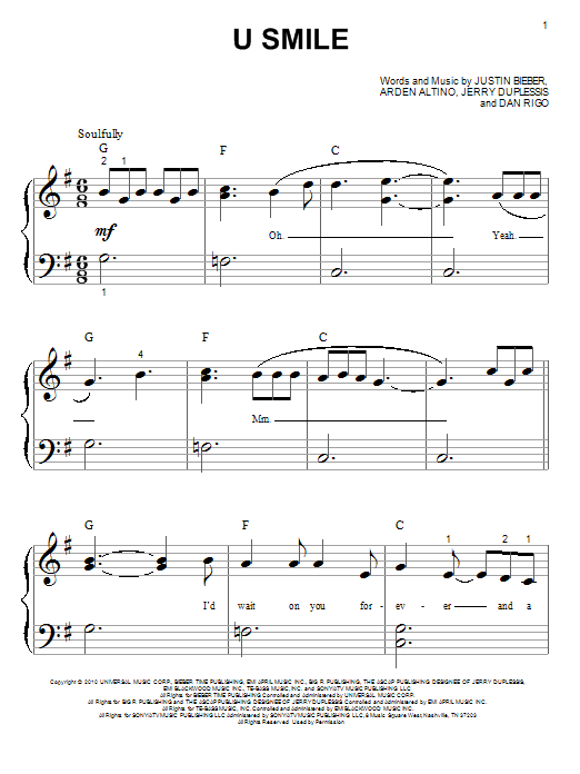 Product picture to:  U Smile - Justin Bieber