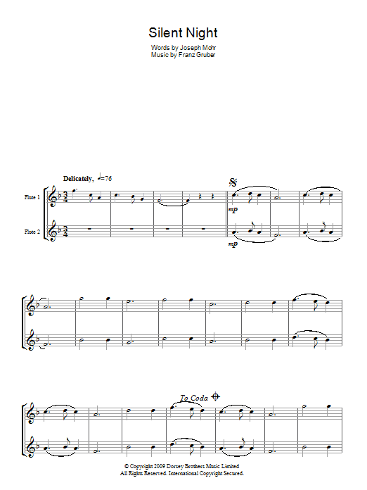 Product gallery: Page 1 of 1 Silent Night, Joseph Mohr