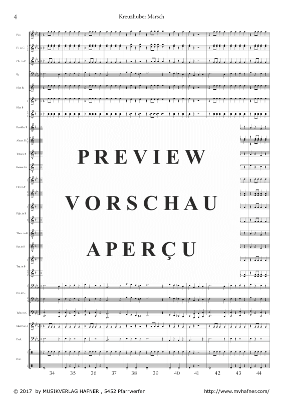 Product gallery: Page 9 of 11 Kreuzhuber Marsch, , (large wind orchestra)