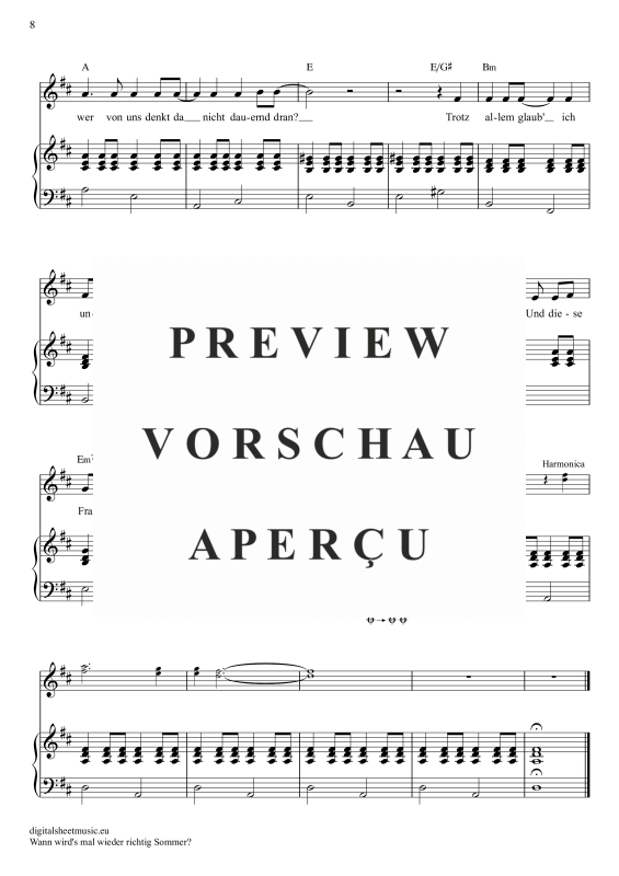 Product gallery: Page 9 of 9 Wann wird’s mal wieder richtig Sommer , Carrell, Rudi, Gesang mit Klavierbegleitung