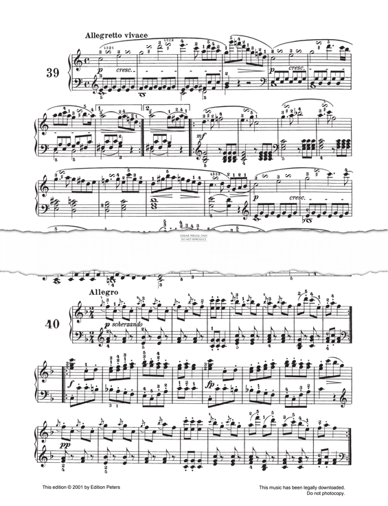 Produktgalerie: Seite 1 von 1 Allegro Op. 139 No. 40, Carl Czerny, Klavier