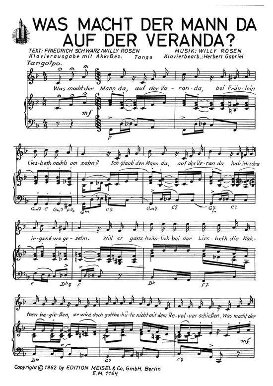 Produktbild zu: Was macht der Mann da, auf der Veranda?Tango