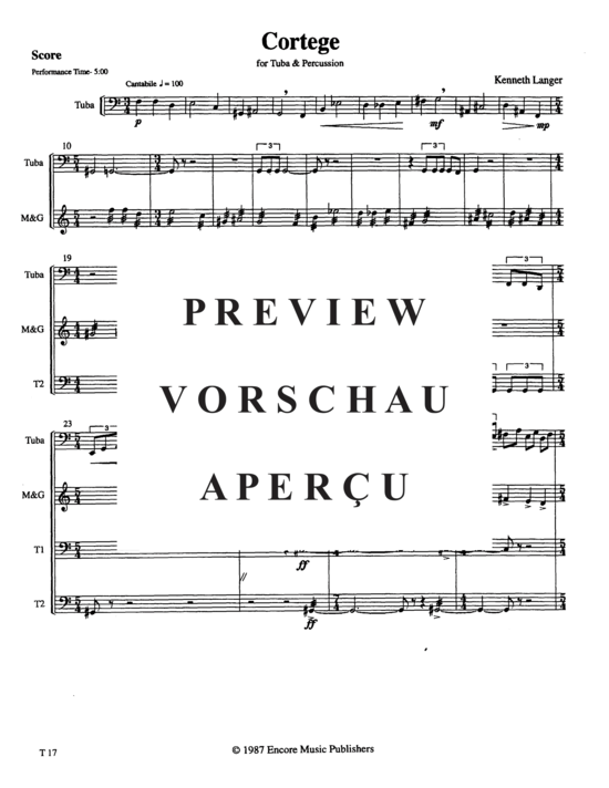 Produktgalerie: Seite 3 von 21 Cortege , , (Tuba + Percussion)