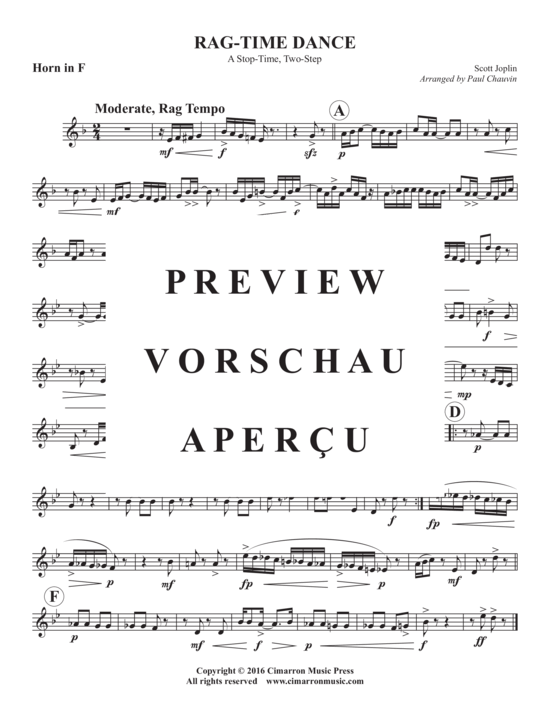 Produktgalerie: Seite 7 von 9 Ragtime Dance , , (Blechbläser Trio für Trompete in B, Horn in F oder Posaune + Tuba)