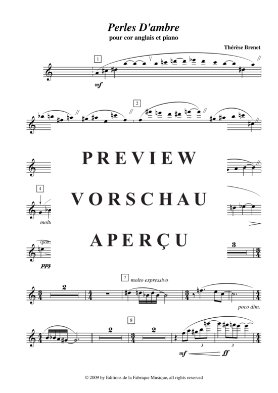 Produktgalerie: Seite 16 von 18 Perles d'Ambre , , (Englischhorn + Klavier)