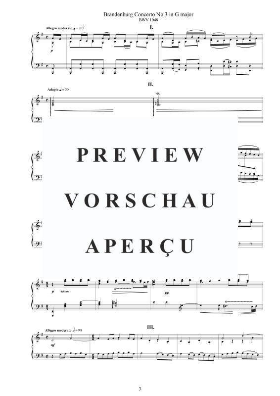 Produktgalerie: Seite 4 von 11 6 Brandenburgische Konzerte - Piano Version, , Klavier Solo - Gesamtausgabe