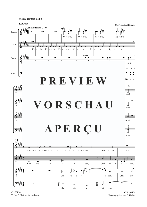 gallery: Missa Brevis (1956), , (Gemischter Chor 4-5 stimmig)