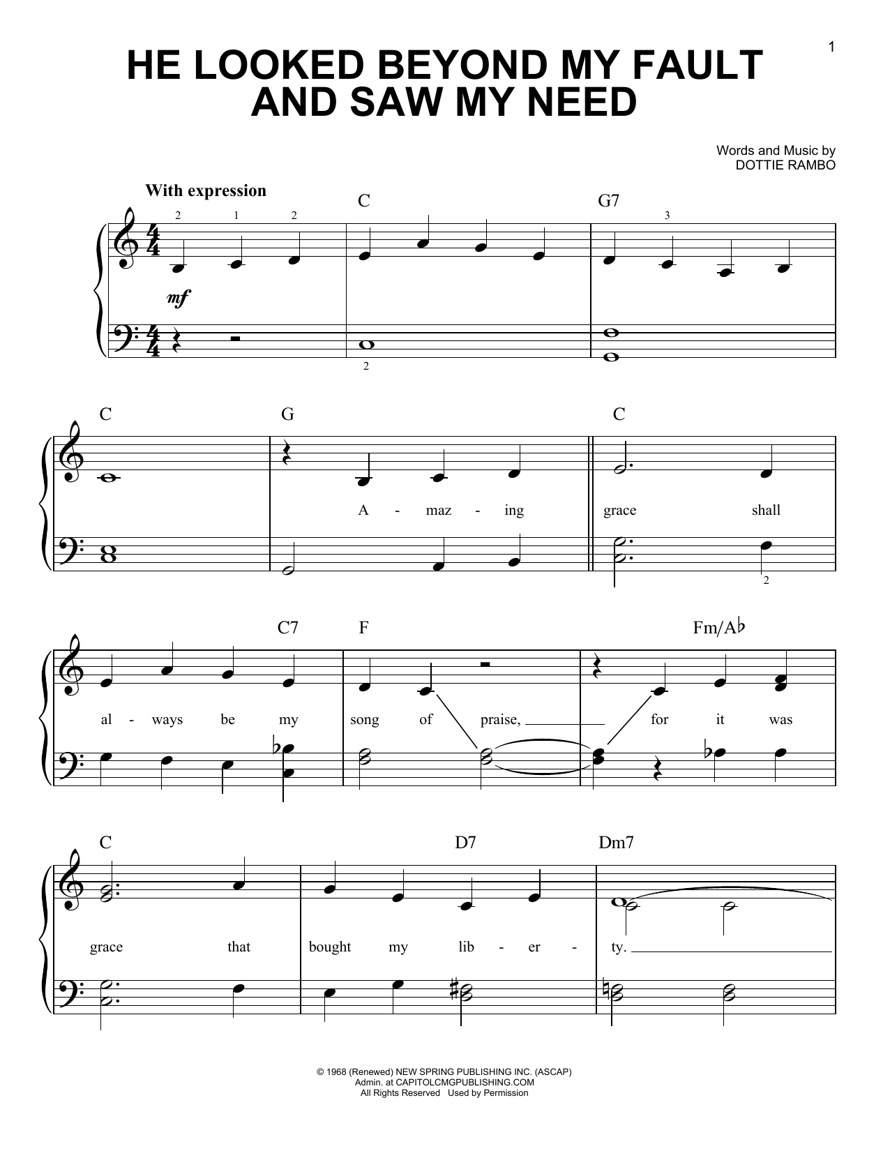 Produktbild zu: He Looked Beyond My Fault And Saw My Need