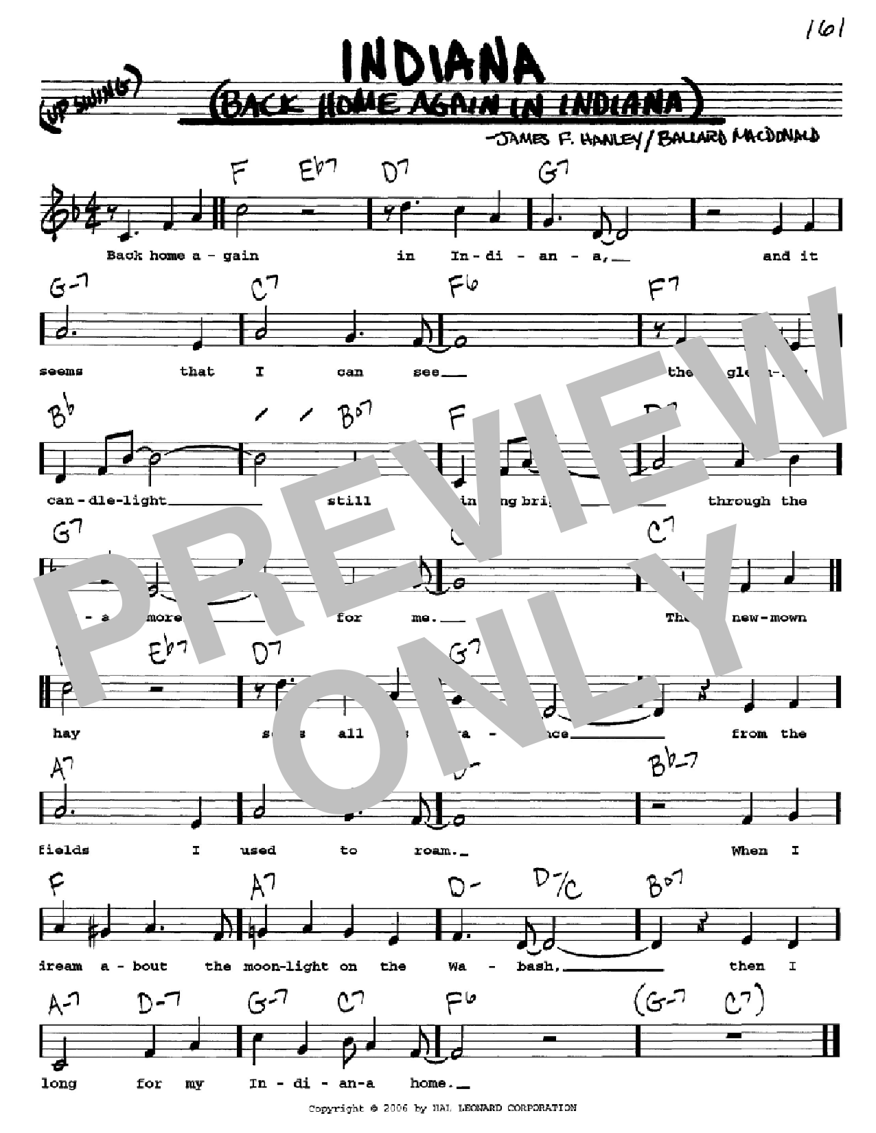 Produktbild zu: Indiana (Back Home Again In Indiana)