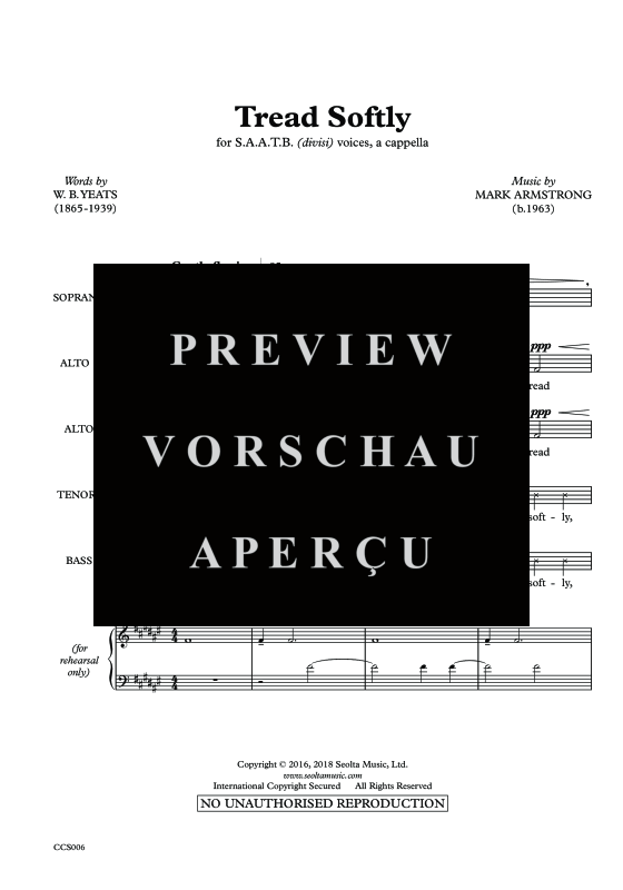 Produktgalerie: Seite 4 von 11 Tread Softly, , Sopran Solo, Gemischter Chor und Klavier