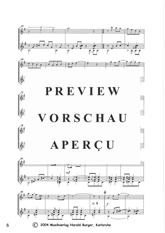 gallery: Sechs Mininos - Sechs Stücke für Flöte & Gitarre, , Querflöte und Gitarre - Partitur