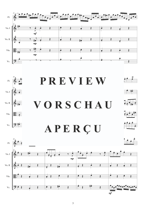 Produktgalerie: Seite 4 von 11 Concerto No.12 to 5 in C-Dur Op.5, , Querflöte Solo und Streicher Ensemble