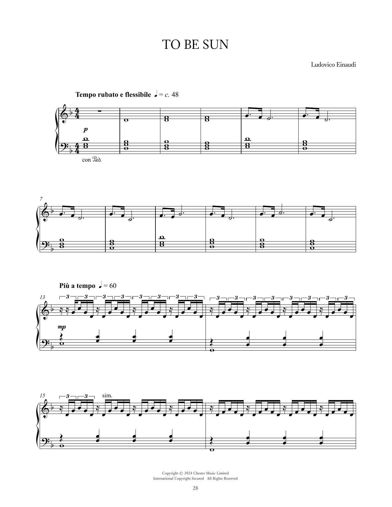Produktgalerie: Seite 1 von 1 To Be Sun, Ludovico Einaudi, Klavier