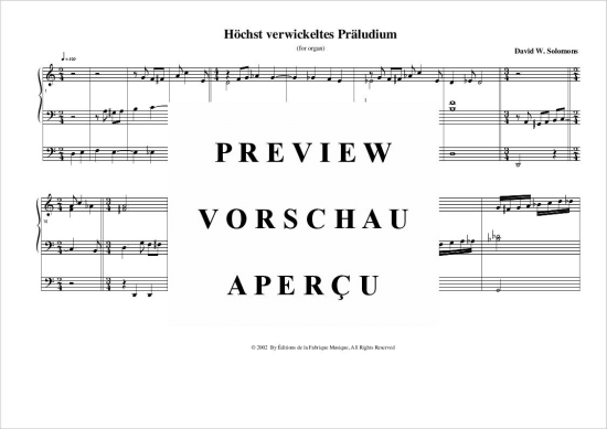 Product gallery: Page 2 of 6 Höchst verwickeltes Präludium , , (Orgel Solo)
