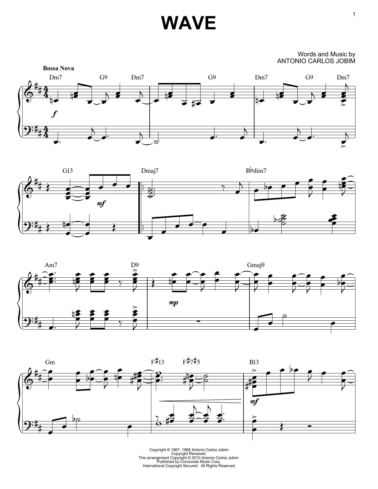 Product gallery: Page 1 of 1 Wave [Jazz version] (arr. Brent Edstrom), Antonio Carlos Jobim