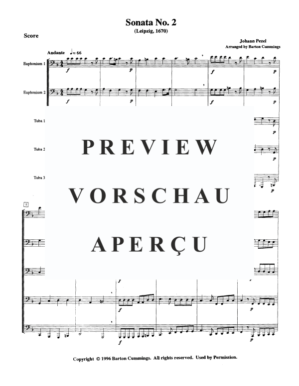 Produktgalerie: Seite 3 von 11 Sonate Nr. 2, , Tuba Quintett EETTT