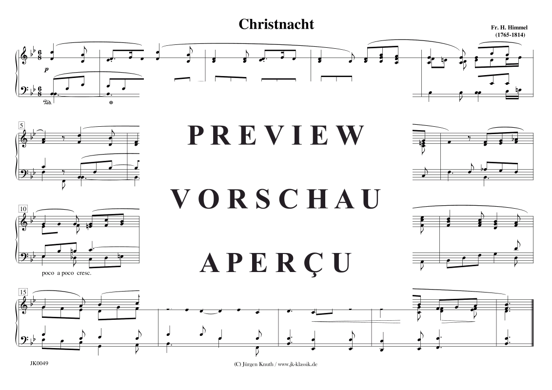 Product gallery: Page 4 of 4 Christnacht , , (piano + vocals)