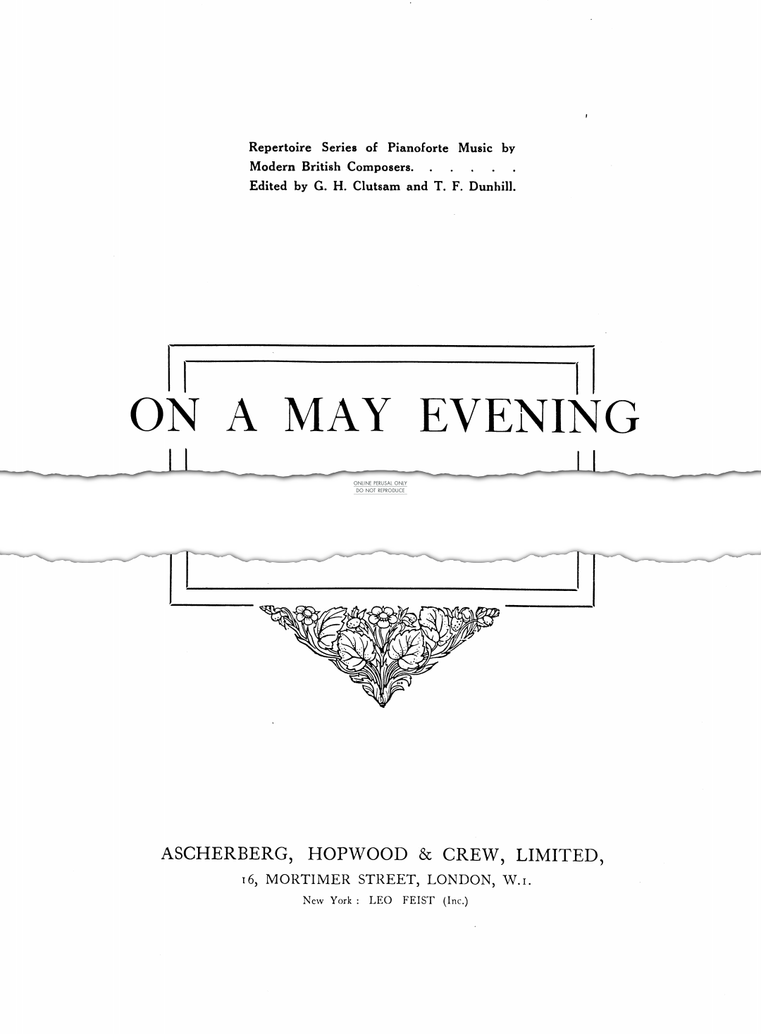 Produktbild zu: On A May Evening