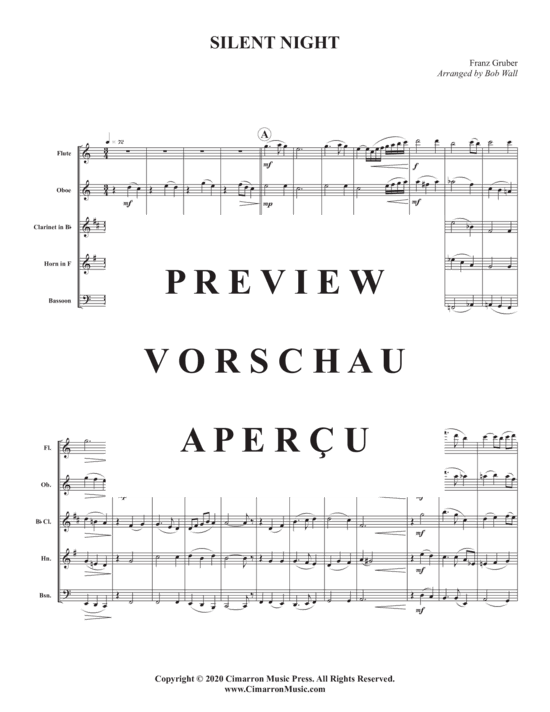 Produktgalerie: Seite 3 von 9 Stille Nacht , , (Holzbläser Quintett)