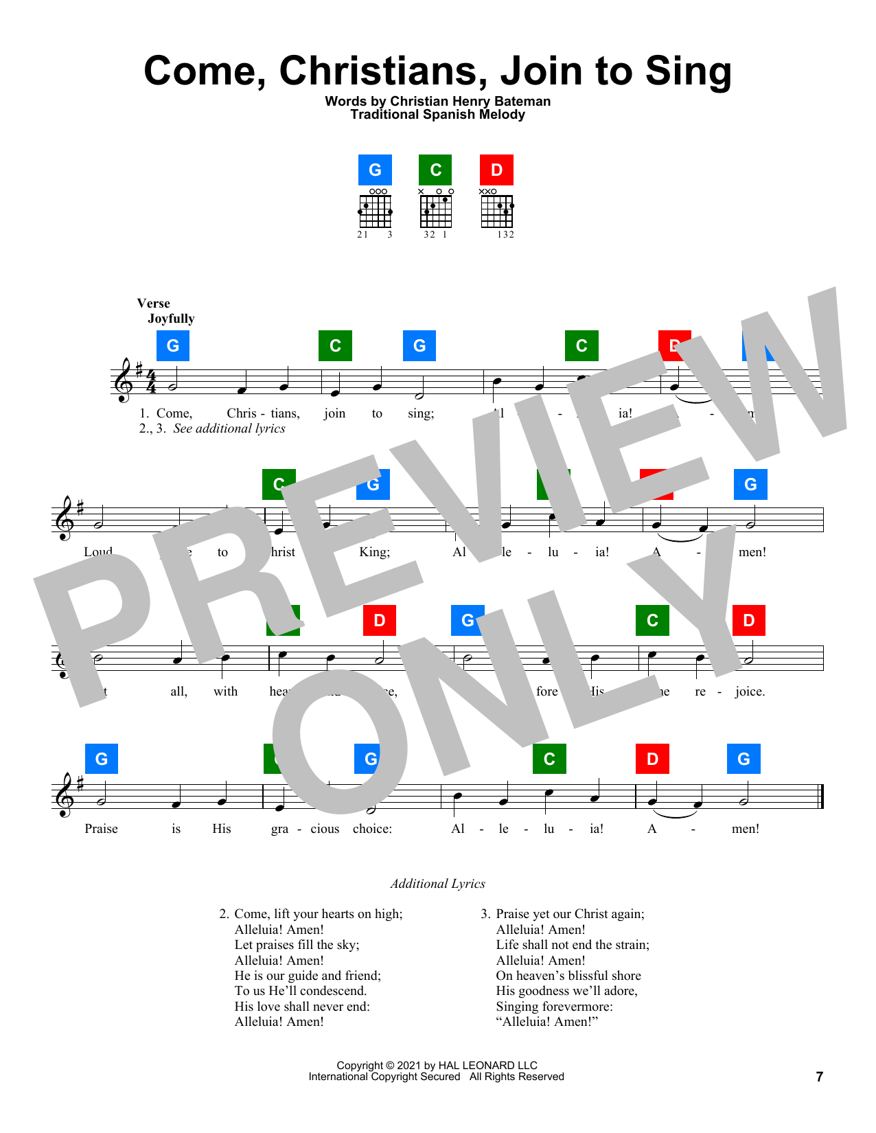 Produktbild zu: Come, Christians, Join To Sing