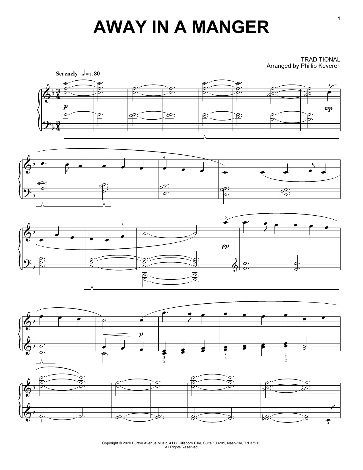 Product picture to: Away In A Manger (arr. Phillip Keveren)