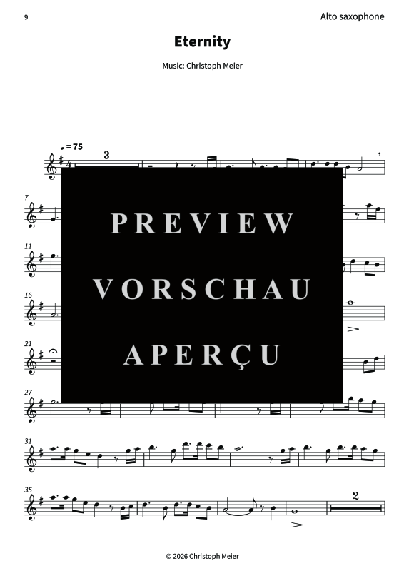 Produktgalerie: Seite 11 von 11 Eternity - Gentle Melodies for Weddings, Church, and Other Occasions, , Altsaxophon und Klavier