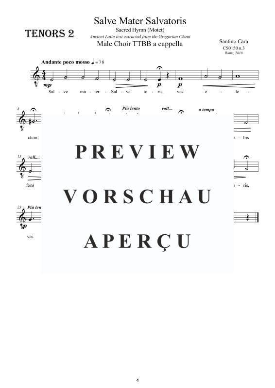 Produktgalerie: Seite 5 von 7 Salve Mater Salvatoris, , Männerchor