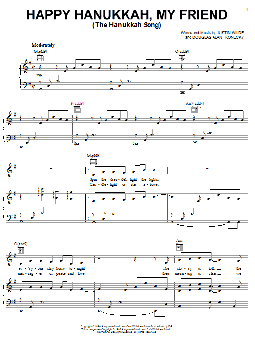 Product gallery: Page 1 of 1 Happy Hanukkah, My Friend (The Hanukkah Song), Justin Wilde