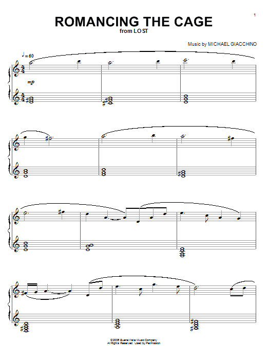 Product gallery: Page 1 of 1 Romancing The Cage, Michael Giacchino