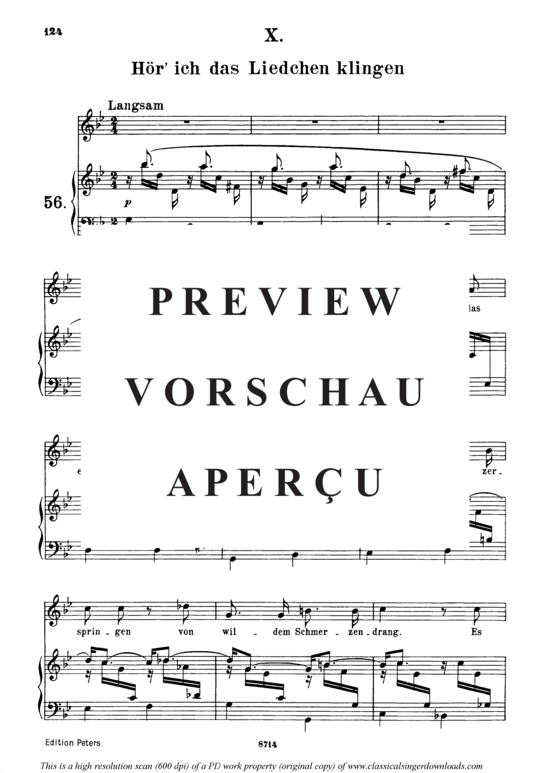 Product gallery: Page 2 of 3 Hör' ich das Liedchen klingen, Op.48 No.10, , Medium Voice and Piano