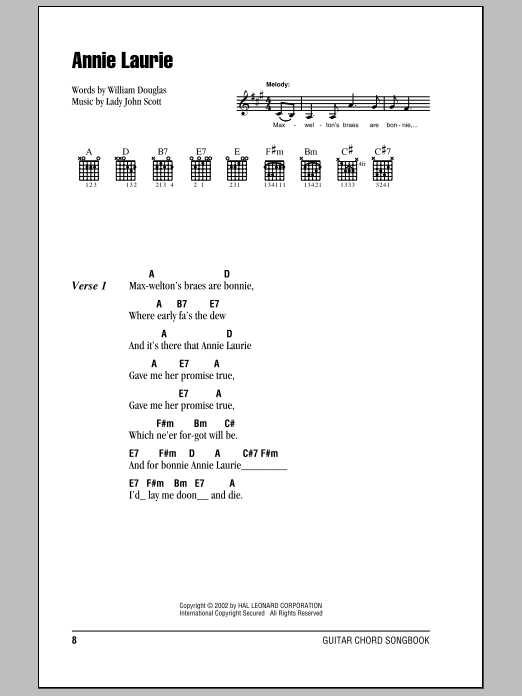 Produktgalerie: Seite 1 von 1 Annie Laurie, William Douglas, Gitarre