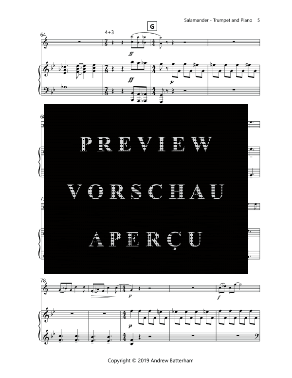 Produktgalerie: Seite 9 von 11 Salamander, , (Trompete in B und Klavier)