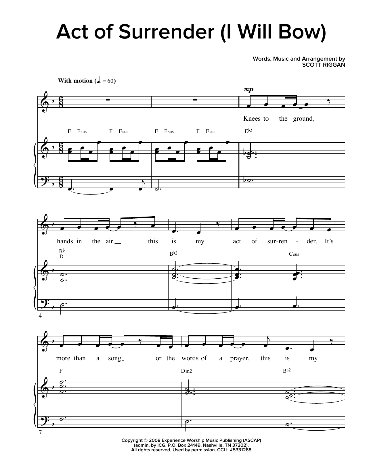 Produktbild zu: Act Of Surrender (I Will Bow)