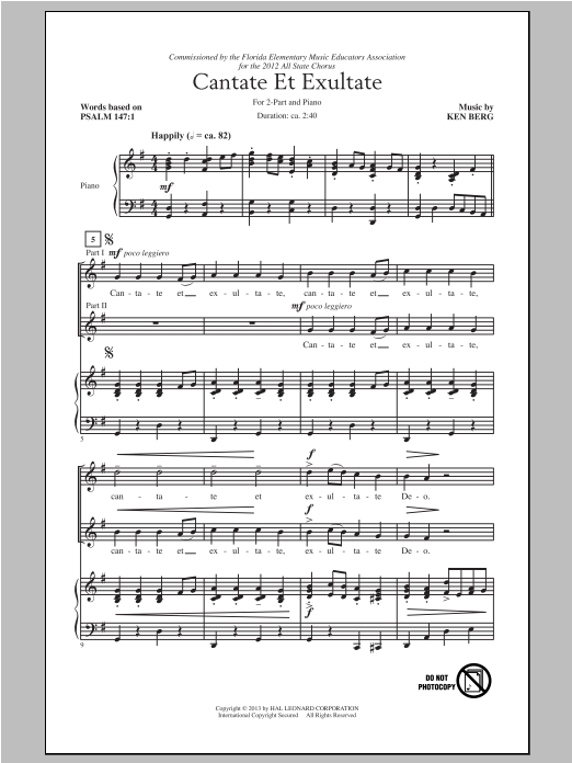 Produktbild zu: Cantate Et Exultate