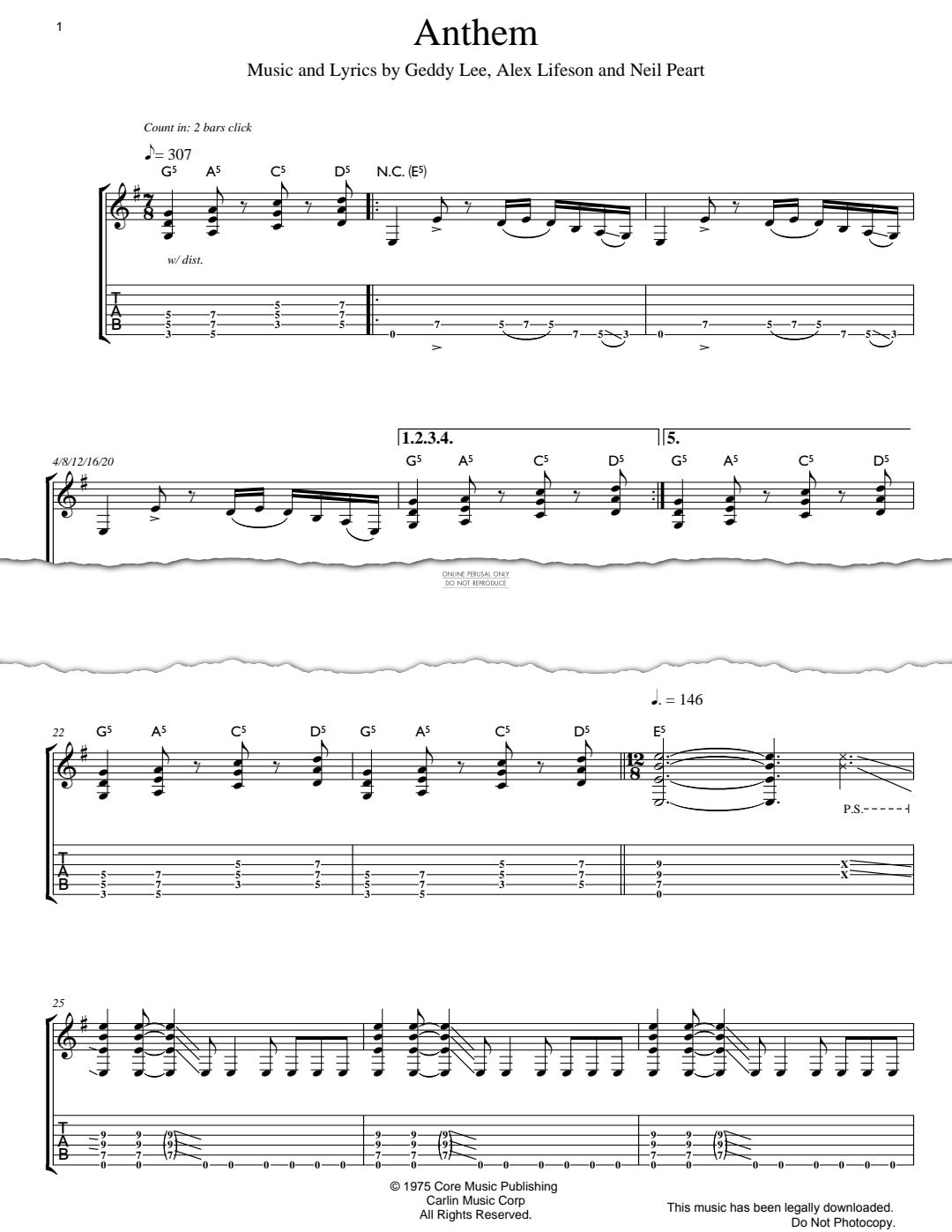 Product gallery: Page 1 of 1 Anthem, Rush