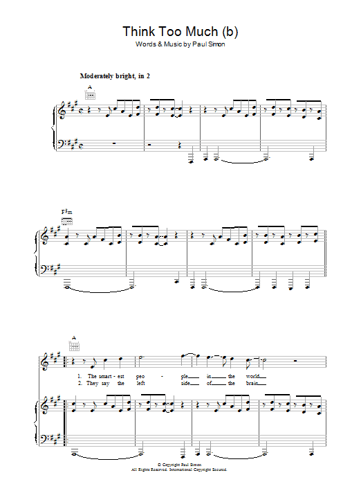 Produktbild zu: Think Too Much (b)