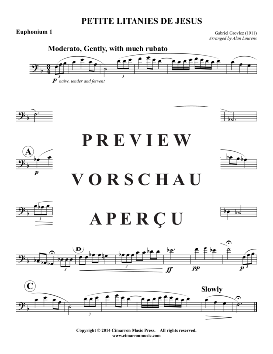 Product gallery: Page 4 of 9 Petite Litanies de Jesus , , (2x Baritone, 2x Tuba)