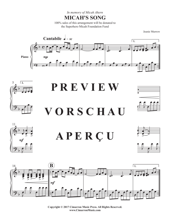 Product gallery: Page 4 of 6 Michah´s Song , , Piano Solo