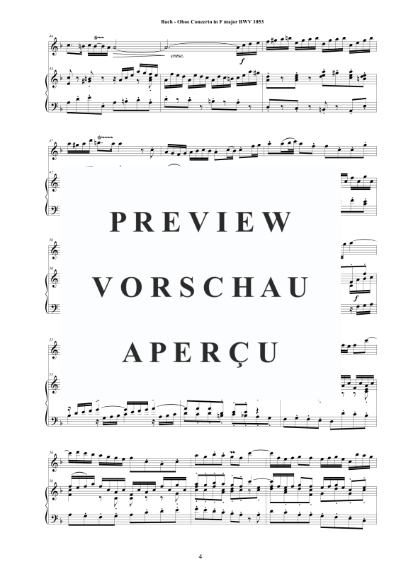 Produktgalerie: Seite 5 von 11 Oboen Konzert in F-Dur BWV 1053, , Oboe und Klavier